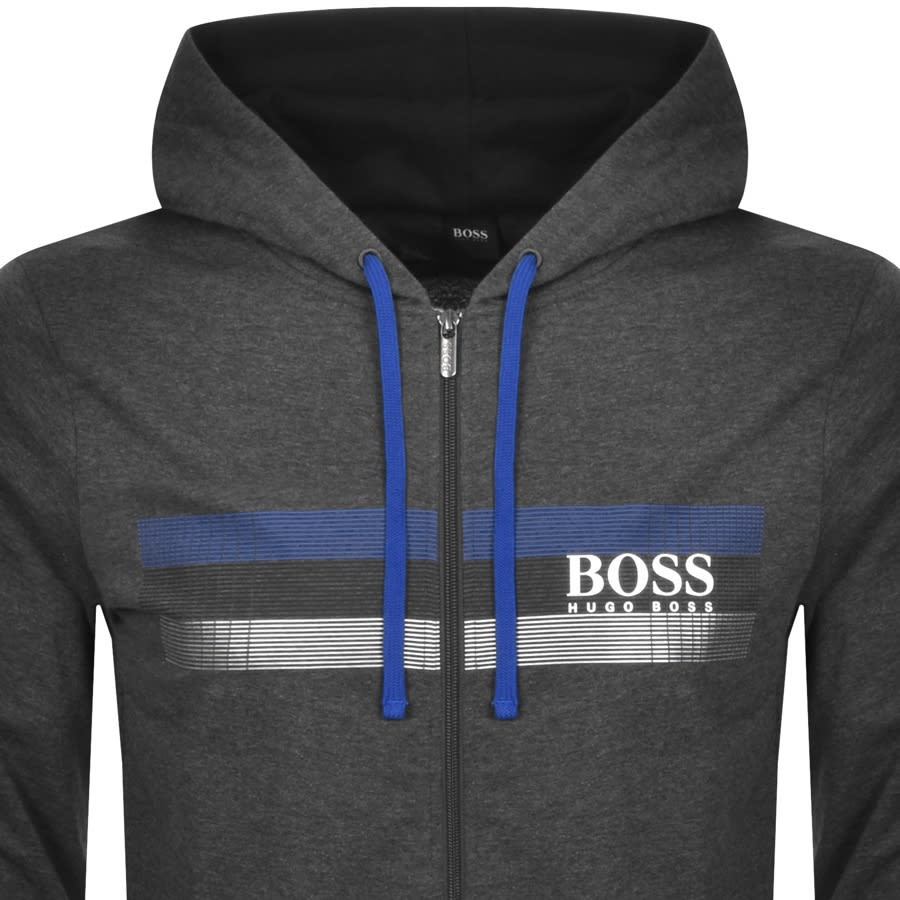 Alternative Image for ProductBOSS Bodywear Lounge Full Zip Hoodie Grey2